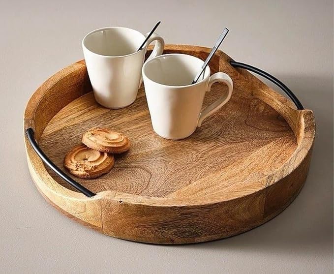 Wooden serving tray
